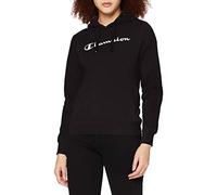 Champion Classic Logo & Allover C-Logo Hooded Sweatshirt Sweat-Shirt à Capuche Femme Noir XL