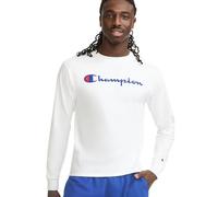 Champion Classic Long Sleeve T-Shirt, Standard Fit, Script & C Logo, Available in Regular and Big & Tall, White-y06794, XL Homme