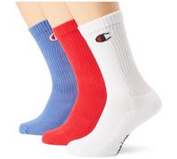 Champion Core 3pp Crew Chaussettes, Rouge/Blanc/Bleu (RS032), 39-42 (Lot de 3) Mixte