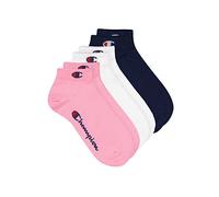 Champion Core 3PP Quarter Protège-Bas & Socquettes, Fuchsia, Blanc, Bleu Marine, 35-38 (Lot de 3) Mixte