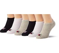 Champion Core 6PP Sneaker Chaussettes, Gris Chiné Clair, Blanc, Noir, 35-38 (Lot de 6) Mixte