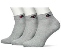 Champion Core Socks 3PP Quarter Chaussettes, Grigio Melange Chiaro & Blu, 35-38 Mixte