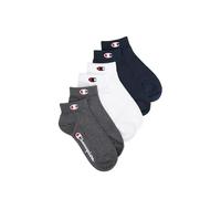 Champion Core Socks 6PP Crew Chaussettes, Bleu/Blanc/Gris, 39-42 Mixte