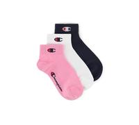 Champion Core Socks Junior 3PP Quarter Chaussettes de Doublure, Rose (Fuchsia), EU 27-30 Unisexe-Enfants et Adolescents