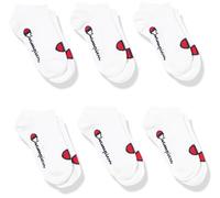 Champion Core Socks Junior 6PP Sneaker Chaussettes de Doublure, Bianco, 31-34 Unisexe-Enfants et Adolescents