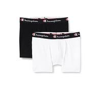Champion Core Trunk X2 Boxeur ajusté, Multicolore (Blanc/Noir), S (Lot de 2) Hommes