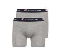 Champion Core x2 Boxeur ajusté, Gris Chiné Clair, XXL (Lot de 2) Homme