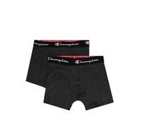 Champion Core x2 Boxeur ajusté, Gris Foncé Chiné, L (Lot de 2) Homme