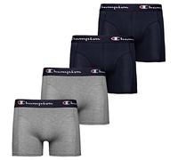 Champion Core x4 Boxeur ajusté, Bleu Marine & Gris Chiné Clair, S (Lot de 4) Homme