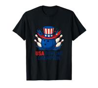 Champion de Bowling des États-Unis Art Patriotique T-Shirt