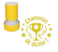 Champion de dictée Tampon Auto-Encreur Enseignant - Couleur: Or, 22mm, Re-éncrable