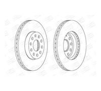CHAMPION Disques de frein Avant Ventilés Ø288 mm pour VW Golf VI 5K1 1K1 5M1 521