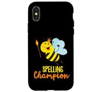 Champion d'orthographe Cute Bee Gagnant du concours d'orthographe Coque pour iPhone X/XS