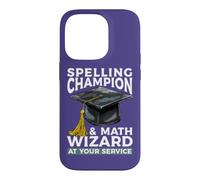 Champion d'orthographe et Assistant mathématique chez Votre Professeur de Service Coque pour iPhone 14 Pro