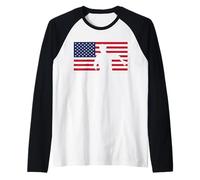 Champion du Monde des États-Unis 26 Champion de l'équipe américaine Vainqueur du Drapeau Manche Raglan