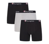 Champion Lot de 3 ou 5 Boxers en Coton Stretch pour Homme Boxeur ajusté, 2 Ébène/Gris Oxford chiné