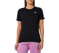 Champion Legacy Basics W-Light Cotton Jersey S-s Regular Crewneck T-Shirt pour Femme, Noir, Medium