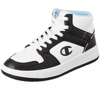 Champion Femme Rebound 2.0 Mid W Baskets, Bianco Nero Azzurro Rosa Ww018, 38 EU
