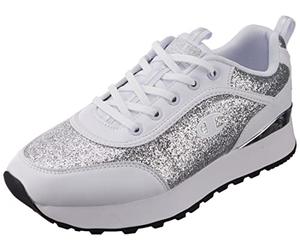 Champion Femme RR Champ Platform Sparkle Baskets, Blanc Argent Ww001, 38 EU
