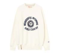 Champion, Femme, Sweatshirts et sweats à capuche, Beige, Taille: 42 FR SweaT-shirt Vintage à Col Rond Graphique
