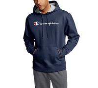 Champion Capuche en Polaire Powerblend Graphique Maillot de survêtement, Bleu Marine, L Homme