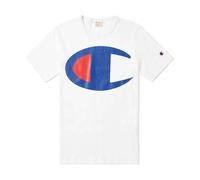 Champion, Homme, Tops, Blanc, Taille: L Tee Large C Blanc Reverse Weave