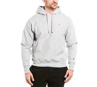 Champion Hoodie, Reverse Weave, Fleece Comfortable Pullover Sweatshirt for Men Sweat à Capuche, Gris Oxford/Logo C sur la Poitrine Gauche, S Homme