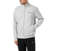 Champion Legacy American Classics Logo Powerblend Fleece High-Neck Full Zip Sweat, Grigio Melange, XXL Homme