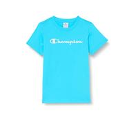 Champion Legacy American Classics Logo Regular S/S T-Shirt, Bleu Ciel, 11-12 Ans Fille