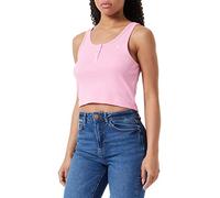 Champion Legacy American Classics Soft Cotton 1x1 Rib Crop Slim Tricot, Rose allumée, XX-Large Femme