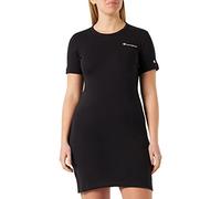 Champion Legacy American Classics Soft Cotton 1x1 Rib Small Logo Slim, Robe Femme, Nero, L