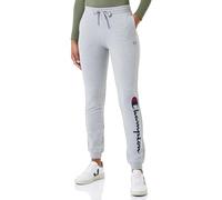 Champion Legacy American Classics W-Maxi-Logo Light Stretch Fleece Rib Cuff Pantalon de survêtement, Gris chiné Clair, XS Femme
