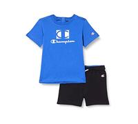 Champion Legacy American Tape-Graphic S/S T-Shirt & Bermuda Costume, (Blu Cobalto/Nero), 18 Mesi Bébé garçon