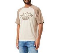 Champion Legacy Athletics S-s Crewneck T-Shirt, Marrone Funghi Melange/Cioccolato, Large Hommes