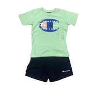 Champion Legacy Back To The Beach B - Graphic Pastel Crewneck T-shirt & WR Shorts Complet, Vert Pastel/Noir, 5-6 ans Enfants et adolescents SS24, Vert pastel/noir, 5-6 ans