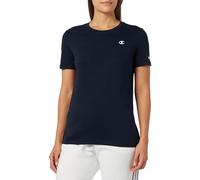Champion Legacy Basics W Light Cotton Jersey S-s Regular Crewneck T-Shirt, Bleu Marine, Large Femme