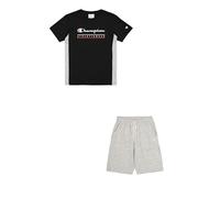 Champion Legacy Boy-Graphic Crewneck Set with Large Logo, Noir (KK001), 15-16 Ans Garçon