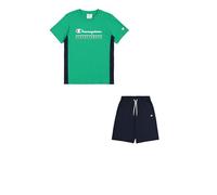 Champion Legacy Boy-Graphic Crewneck Set with Large Logo, Vert (GS130), 9-10 Ans Garçon