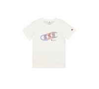 Champion Legacy Boy - Graphic Crewneck T-Shirt with Large Print, T-Shirt Garçon, White (WW001),