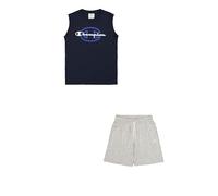 Champion Legacy Boy-Graphic Sleeveless Crewneck Set, Bleu (BS501), 13-14 Ans Garçon