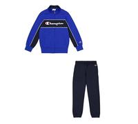 Champion Legacy Boy-Icons Full Zip Hooded Sweatsuit Survêtement, Blue (BS008), 11-12 Ans Garçon