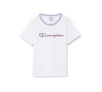 Champion Legacy C-Color-Logo S/S T-Shirt Filles et Filles, Blanc, 3-4 Ans
