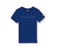 Champion Legacy Icons Tonal Logo B-S/S Crewneck T-Shirt, Bleu Nuit, 9-10 Ans Garçon