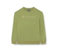 Champion Legacy Icons Tonal Logo B - Ultralight Spring Terry Crewneck Sweat, Olive, 9-10 Ans Enfants et Adolescents