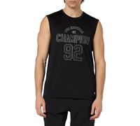 Champion Legacy Modern Basket at The Gym Micromesh S/L Tank Crewneck T-Shirt, Noir, L Homme SS24, Noir, Large