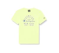 Champion Legacy Modern Basket B Quick-Dry Micromesh S/S Crewneck T-Shirt, Jaune Fluo, 9-10 Ans Garçon