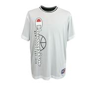 Champion Legacy Modern Basket-Reversible Graphic Micromesh S/S Crewneck T-Shirt, Gris Clair/Noir, Medium Homme