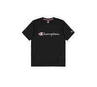 Champion Legacy Modern Sport (220381) Train Micro Mesh Script Logo SS Crewneck T-Shirt, Noir (NBK), S Modern Sport Homme FW24, Noir (NBK), Small