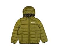 Champion Legacy Outdoor B (306868) - Veste à capuche WR Light Cirè 40gr Small Script Logo, Vert Olive (GNUM), 9-10 ans (M) Unisexe - Enfants FW24