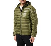 Champion Legacy Outdoor-Chintzed Poly Plain Woven Hooded Veste rembourrée, Verde Olivo/Nero, M Hommes